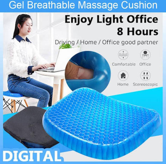 Cooling Gel Seat Cushion for Car & Office | Non-Slip Pressure Relief